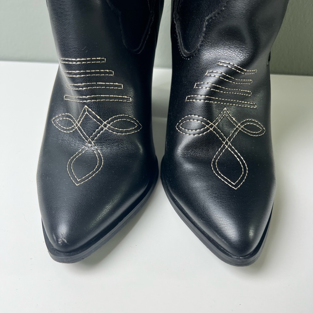 Steve Madden Black and Brown Heeled Boots - Picture 8 of 16